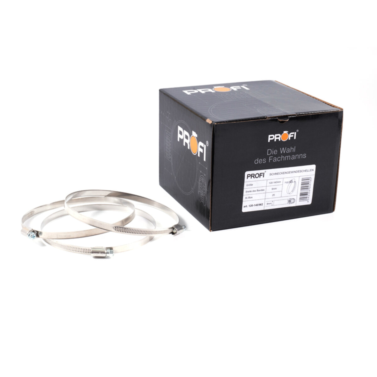 Хомути Profi 120-140/W2, 9мм, 25шт (120-140/W2) дивитися фото №1