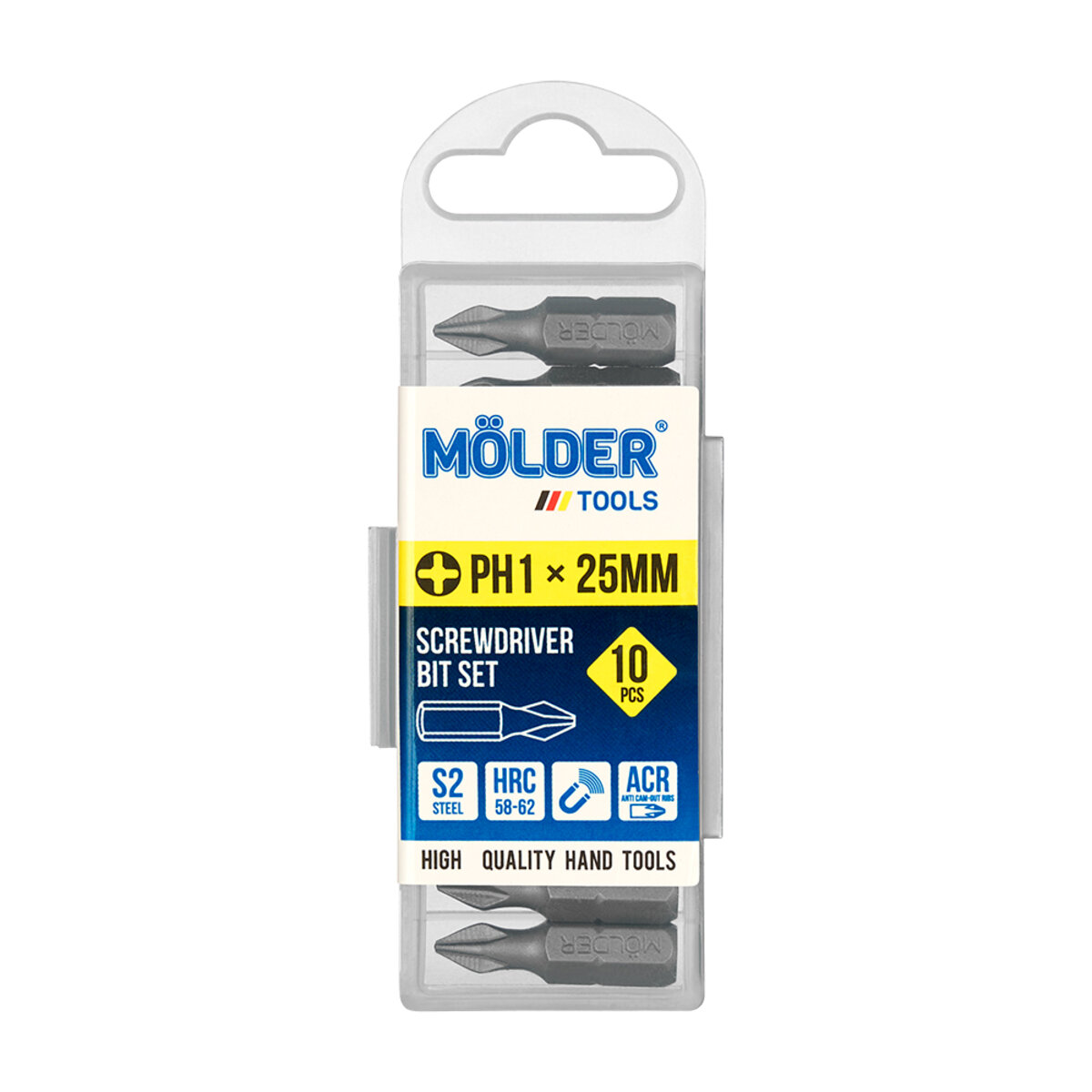 Набір біт Molder PH1x25мм 10шт (MT7012510) дивитися фото №1