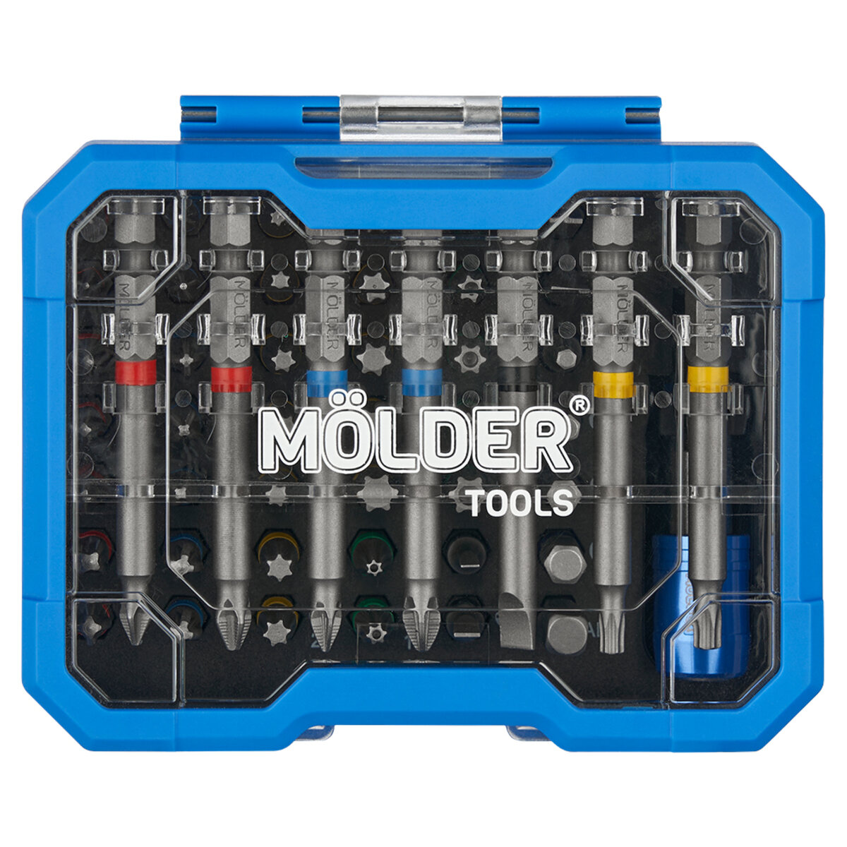 Набір біт Molder з тримачем магнітним 75мм 25мм 50шт (кольорове маркування) (MT70050) дивитися фото №1