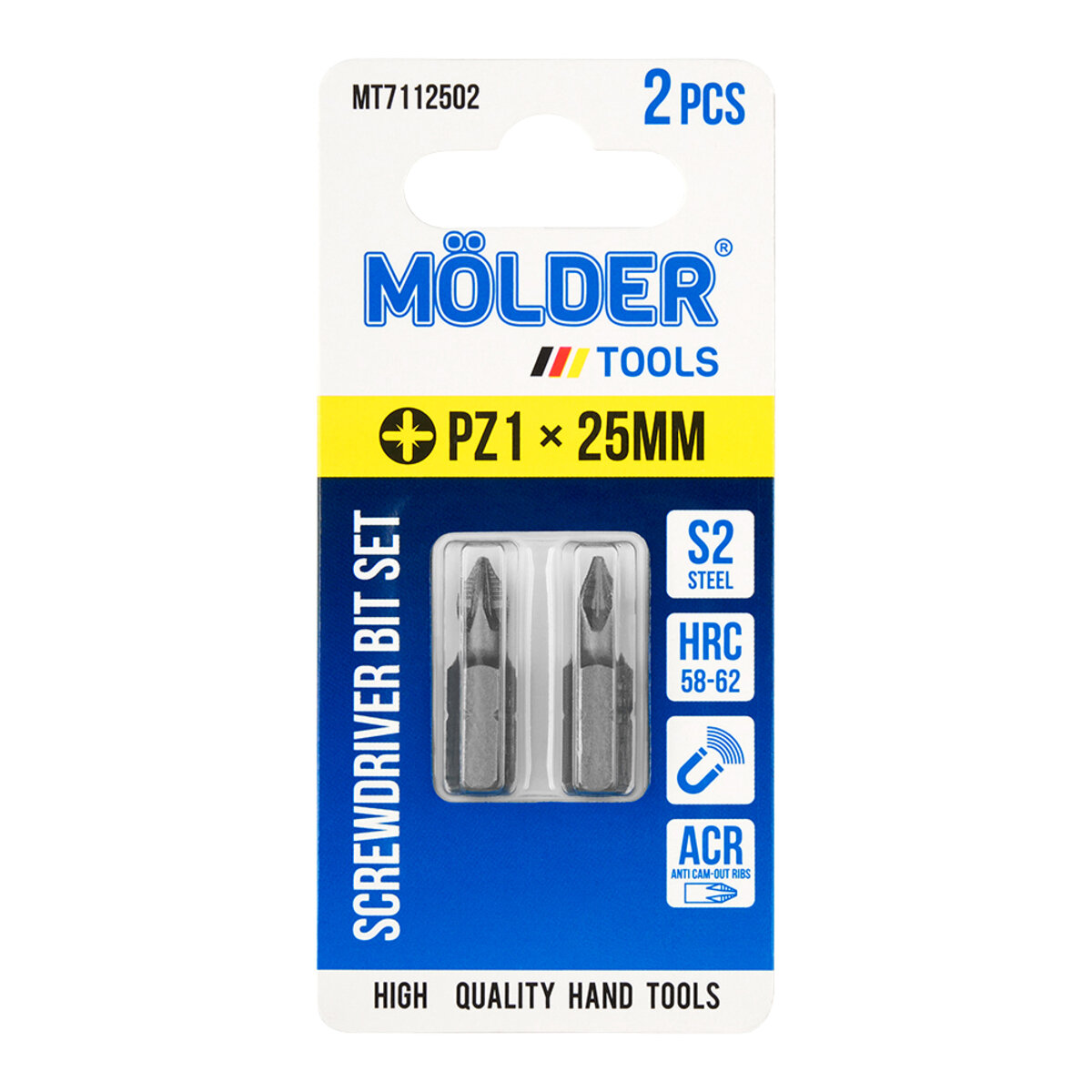 Набір біт Molder PZ1x25мм 2шт (MT7112502) дивитися фото №1