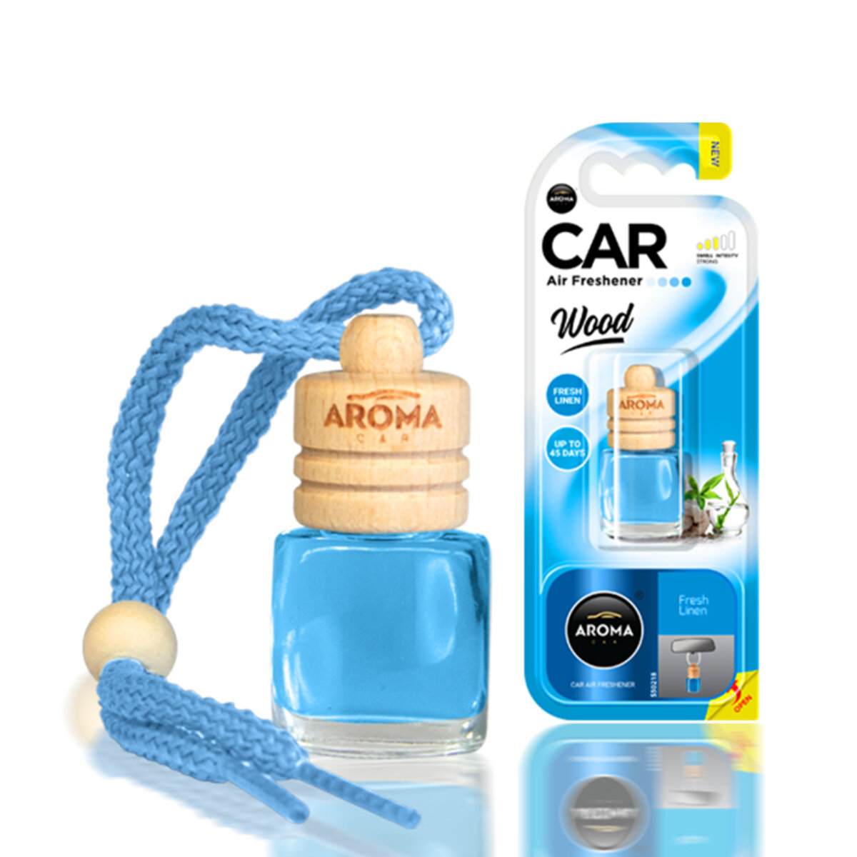 Ароматизатор Aroma Car Wood - FRESH LINEN 6ml (83139) дивитися фото №1