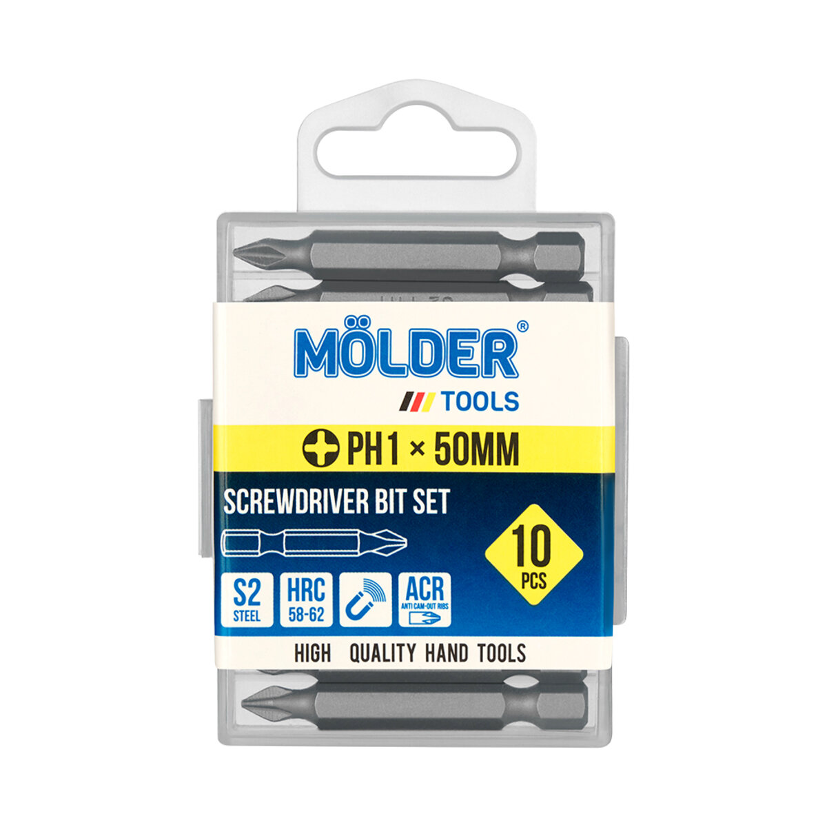 Набір біт Molder PH1x50мм 10шт (MT7015010) дивитися фото №1