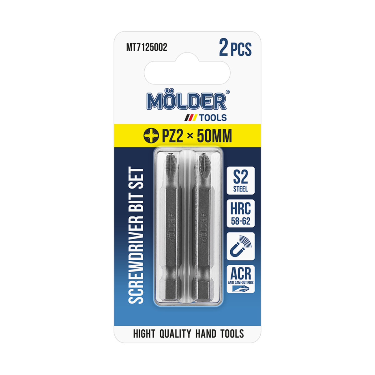 Набір біт Molder PZ2x50мм 2шт (MT7125002) дивитися фото №1