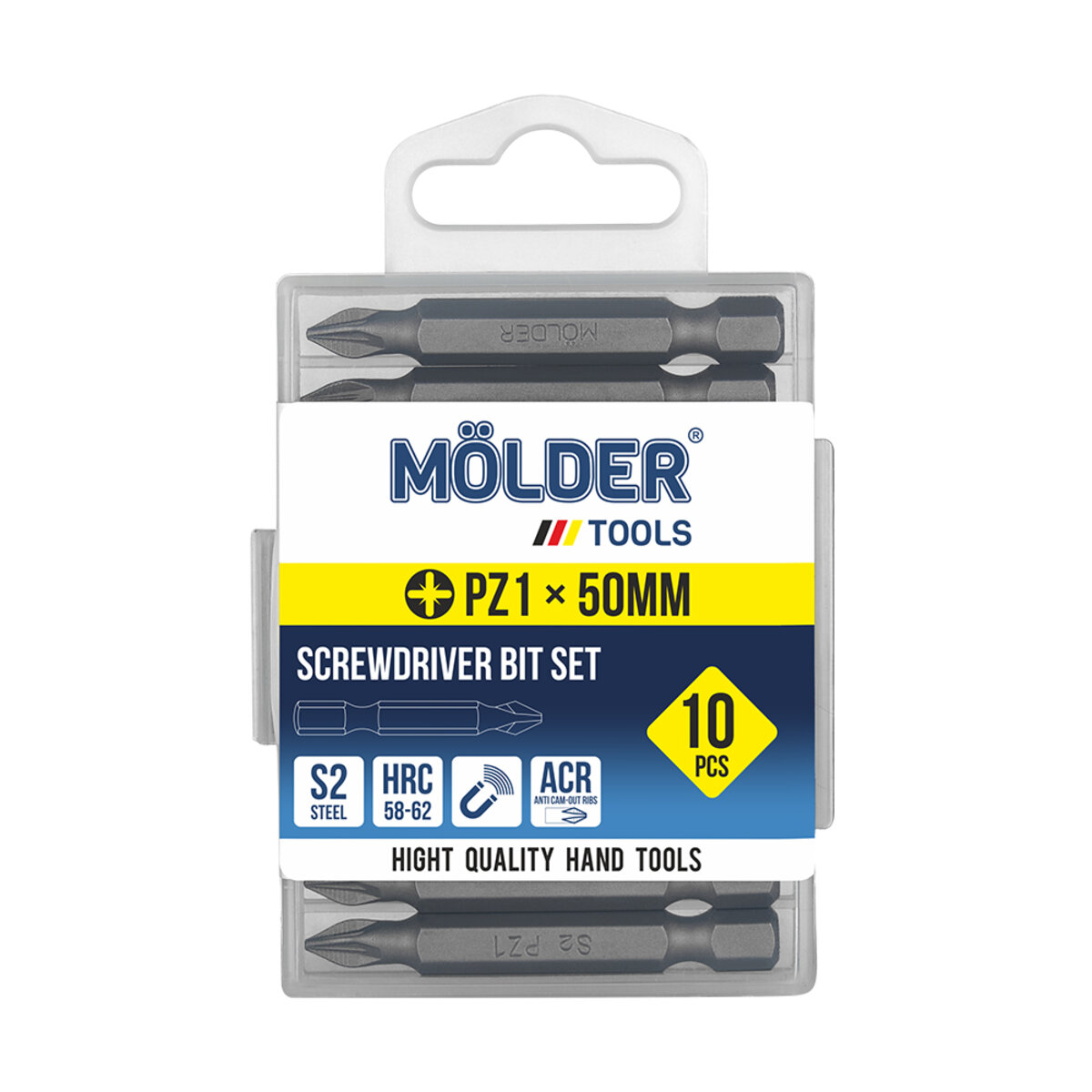 Набір біт Molder PZ1x50мм 10шт (MT7115010) дивитися фото №1