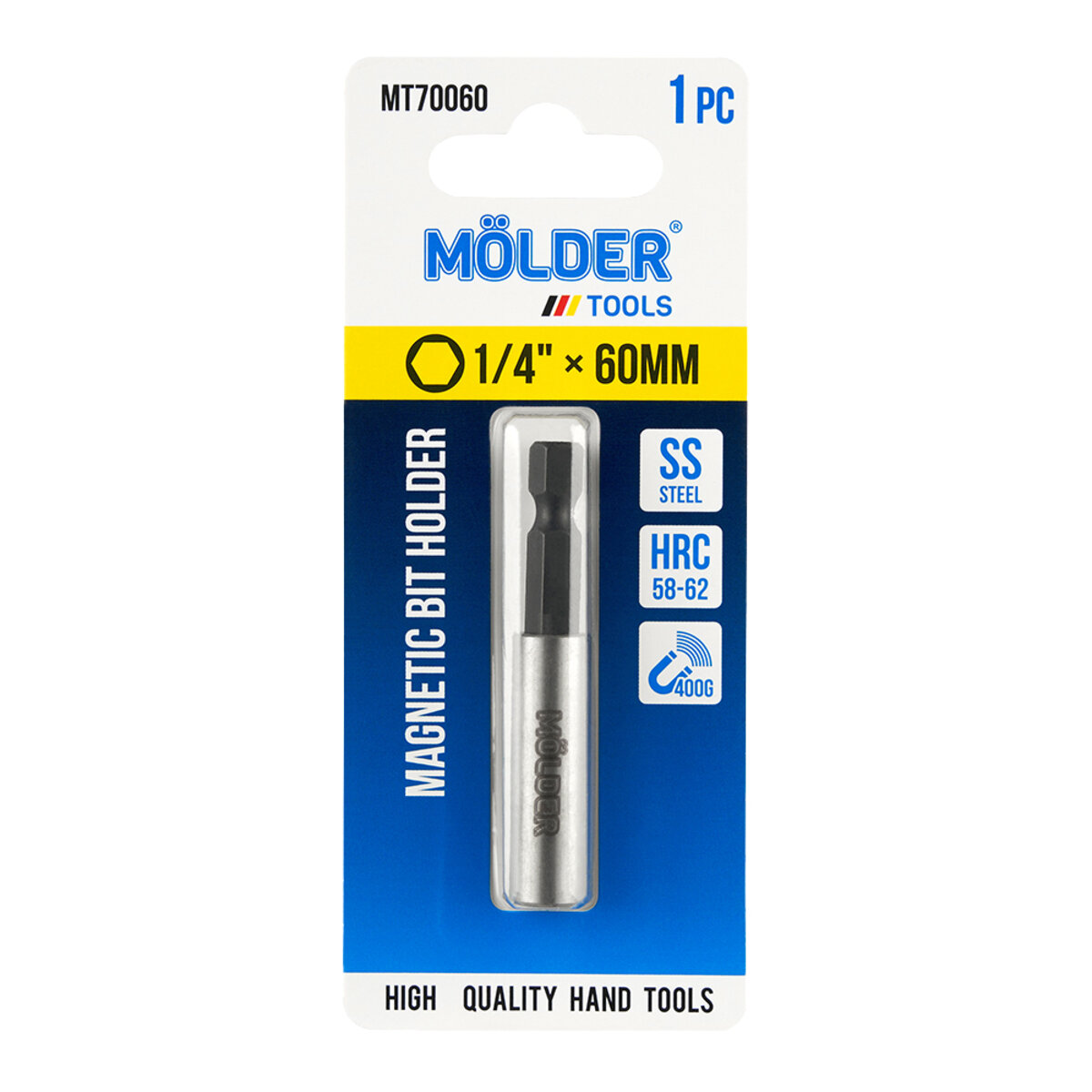 Тримач біт магнітний Molder 60мм 1шт (MT70060) дивитися фото №1