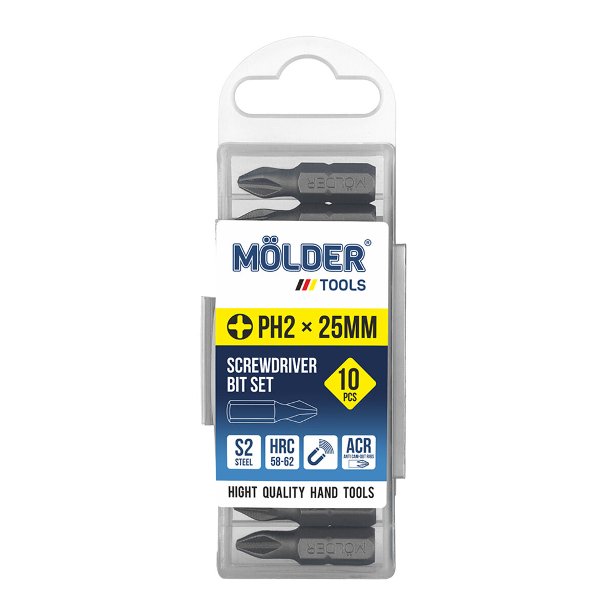 Набір біт Molder PH2x25мм 10шт (MT7022510) дивитися фото №1