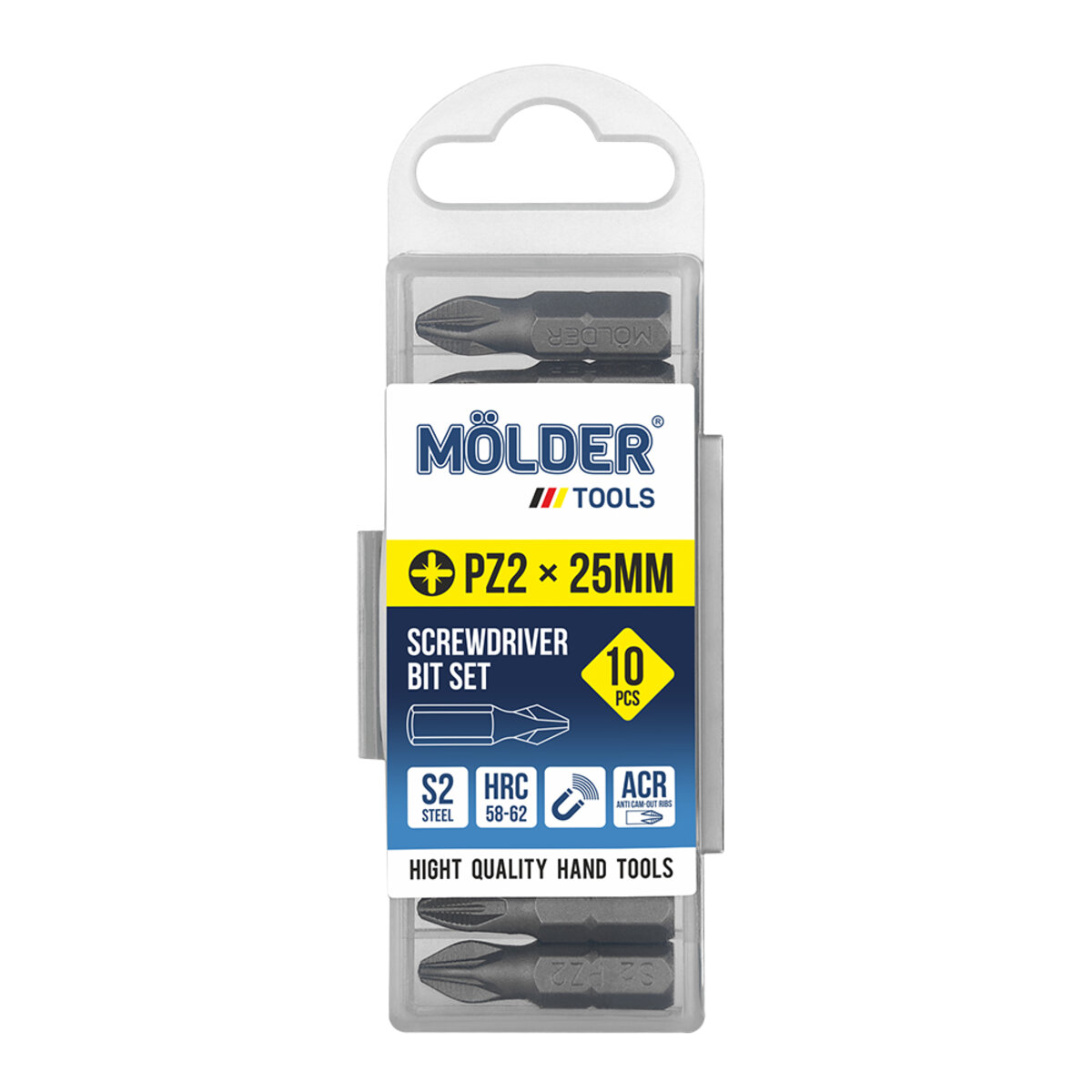 Набір біт Molder PZ2x25мм 10шт (MT7122510) дивитися фото №1
