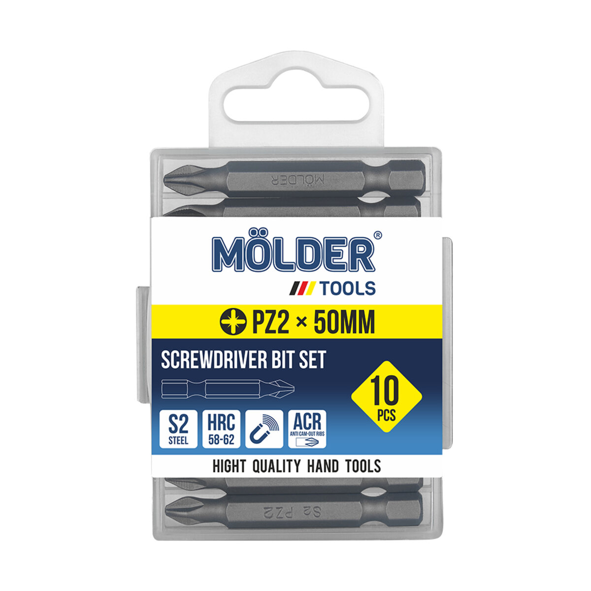 Набір біт Molder PZ2x50мм 10шт (MT7125010) дивитися фото №1