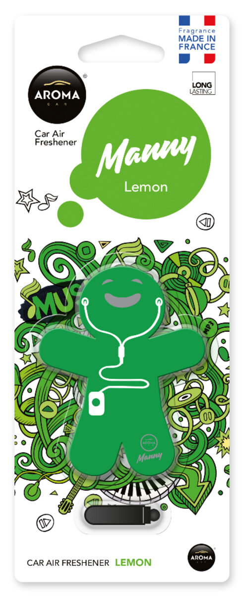 Ароматизатор Aroma Car Manny Lemon сухий (92995) дивитися фото №1