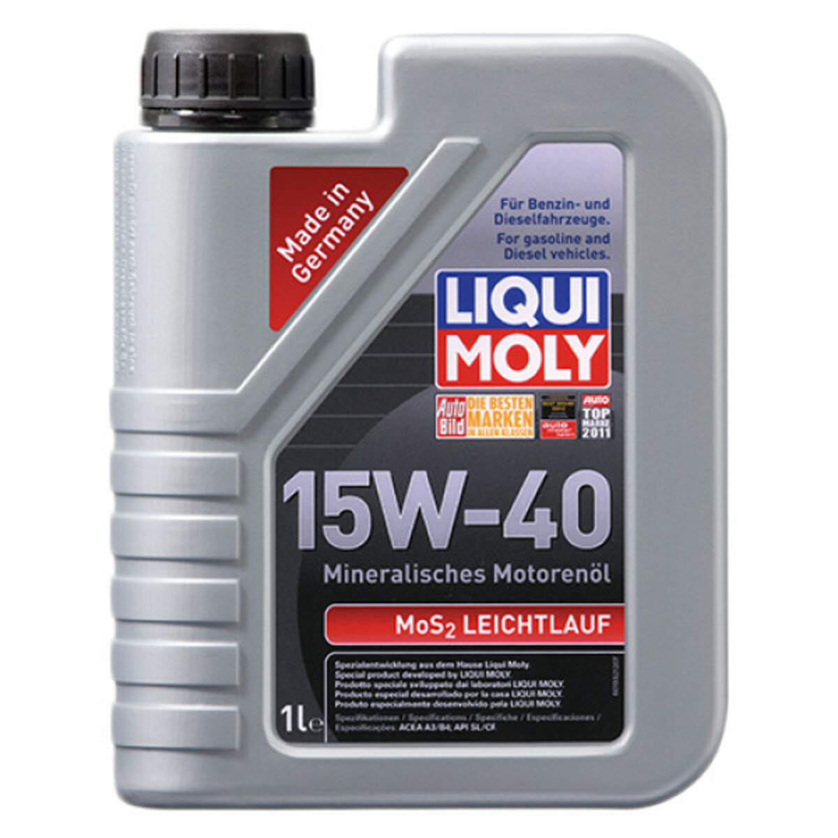 Моторне масло Liqui Moly MoS2 Leichtlauf SAE 15W-40 1л (2570) дивитися фото №1