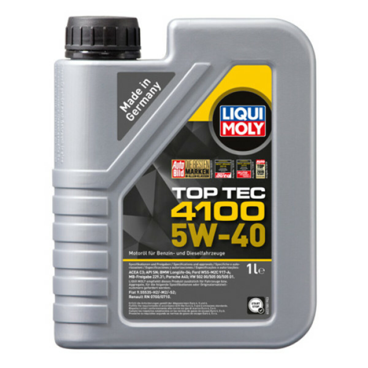 Моторне масло Liqui Moly Top Tec 4100 SAE 5W-40 1л (9510) дивитися фото №1