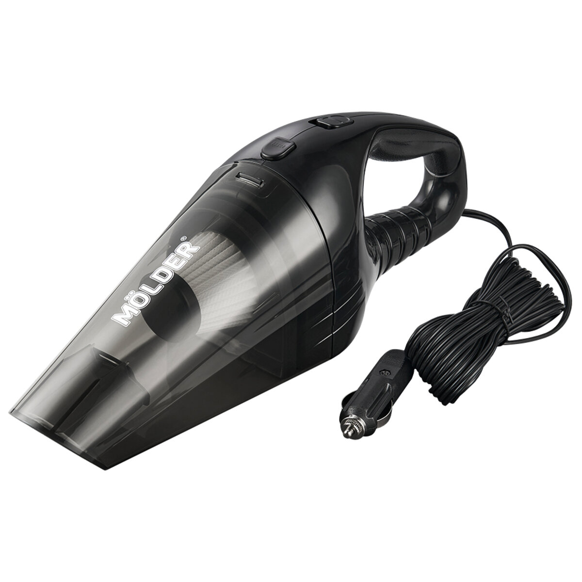 Пилосос автомобільний Molder від прикурювача 110Вт, 12В, 3.2кПа, чорний (MA34015) дивитися фото №4