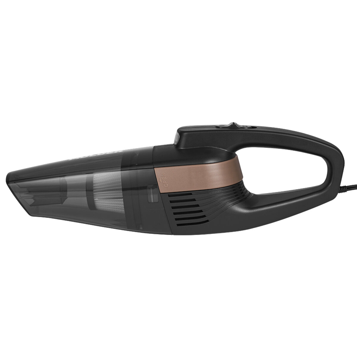 Пилосос автомобільний Molder від прикурювача з LED ліхтарем 110Вт, 12В, 3.2кПа, чорний (MA34020) дивитися фото №5