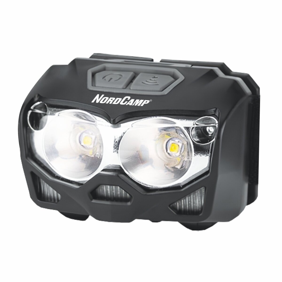 Ліхтар налобний Nord Camp 500Lm, 2x5W CREE XTG, 1200mAh/3xAAA, з сенсором білий/червоний (NC30900) дивитися фото №1