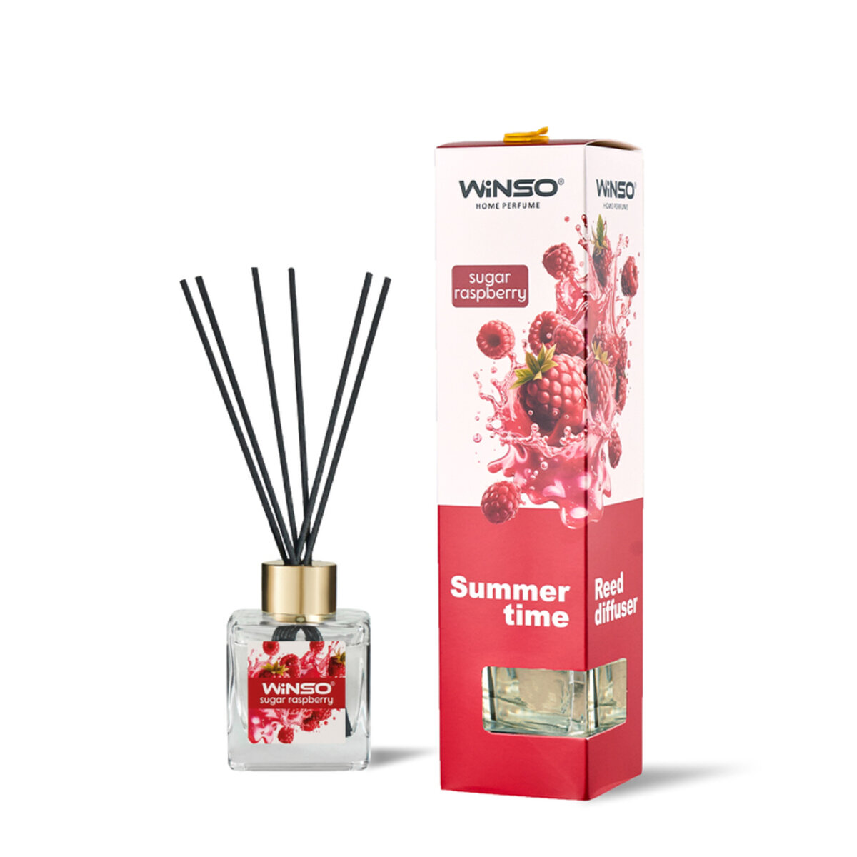 Аромадифузор з паличками Winso Summer Time - Sugar Raspberry 50мл (990620) дивитися фото №1