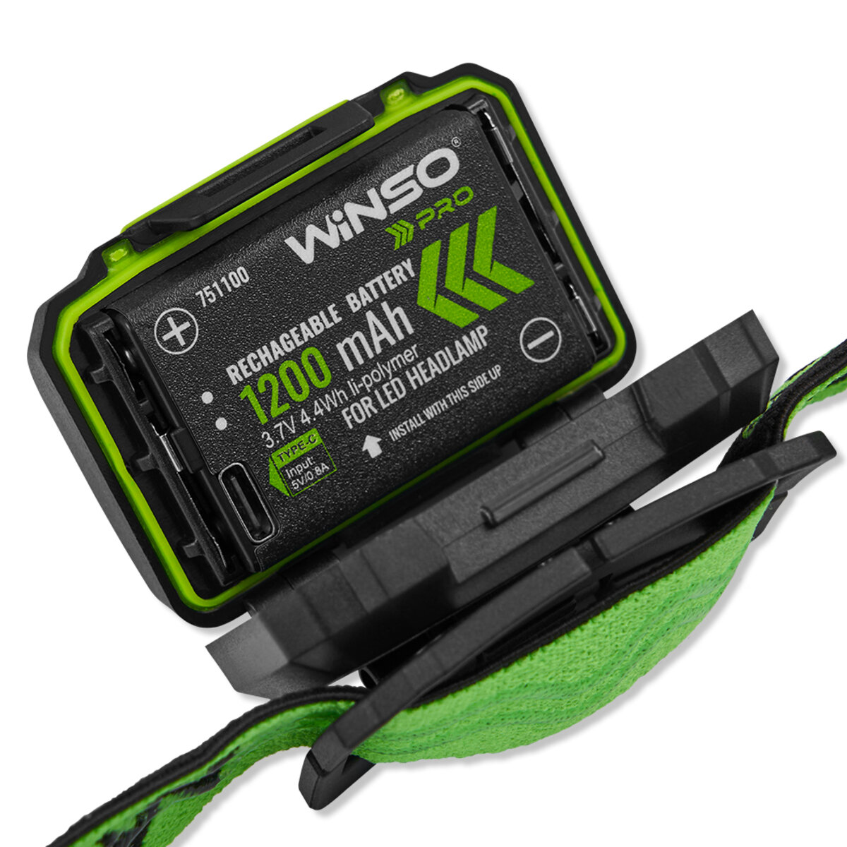 Ліхтар налобний Winso Pro 250Lm, 5W XPG, 1200mAh/3xAAA (в комплекті), з сенсором білий/червоний (751200) дивитися фото №5