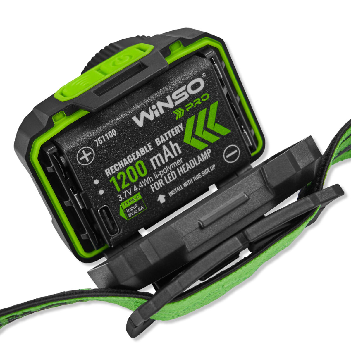 Ліхтар налобний Winso Pro 500Lm, 3W CREE XPG+COB, 1200mAh/3xAAA, Zoom, з сенсором білий/червоний (751400) дивитися фото №5