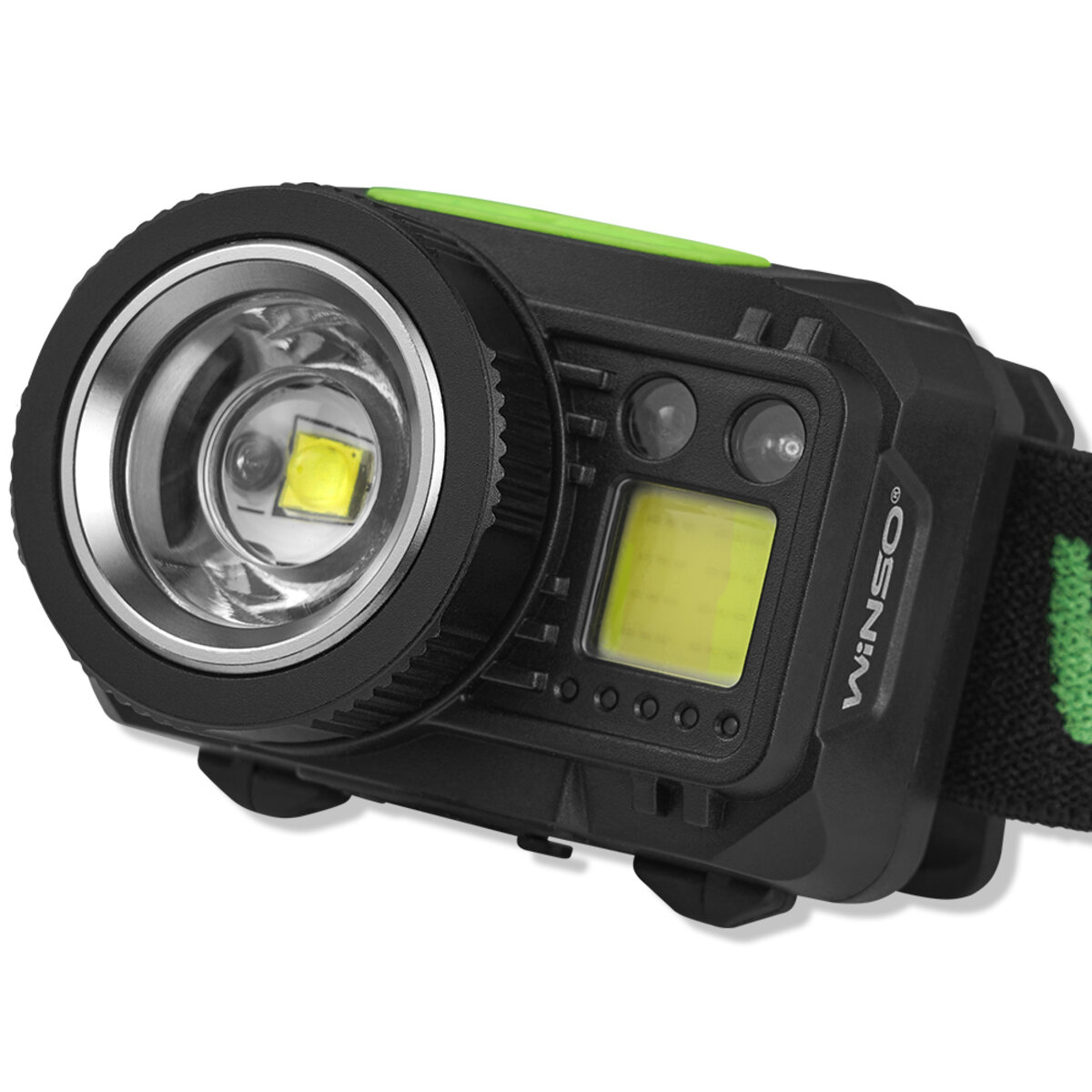 Ліхтар налобний Winso Pro 500Lm, 3W CREE XPG+COB, 1200mAh/3xAAA, Zoom, з сенсором білий/червоний (751400) дивитися фото №3