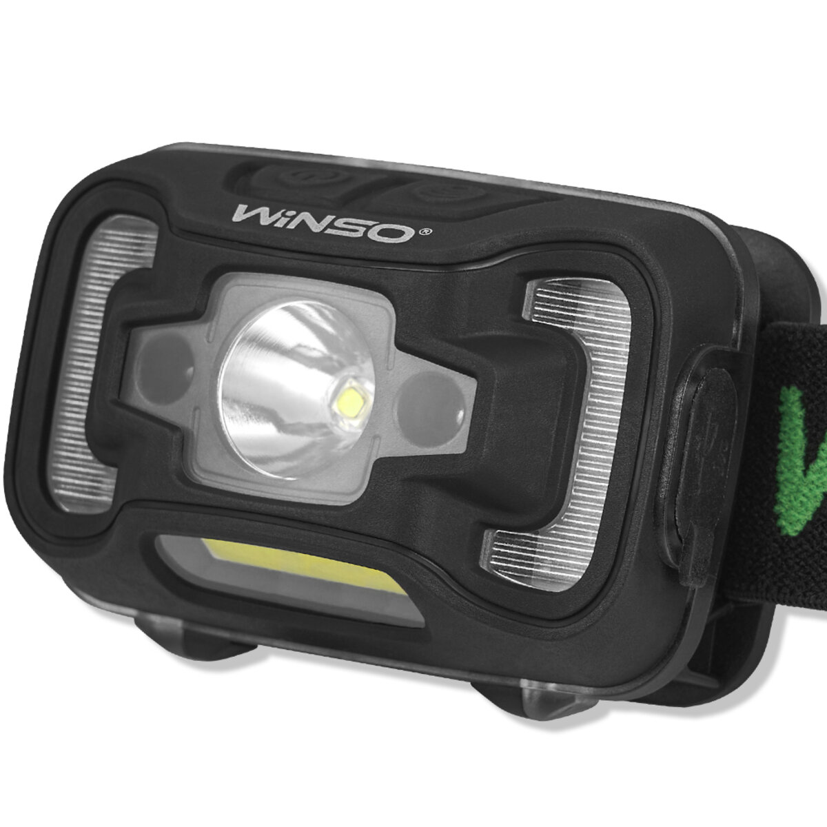 Ліхтар налобний Winso 330Lm, 5W CREE XTE+COB, 1800mAh, з сенсором білий/червоний (750420) дивитися фото №3