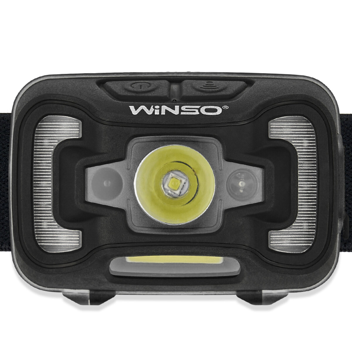 Ліхтар налобний Winso 330Lm, 5W CREE XTE+COB, 1800mAh, з сенсором білий/червоний (750420) дивитися фото №2