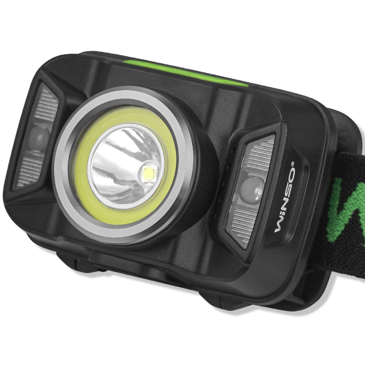 Ліхтар налобний Winso 380Lm, 5W CREE XTE+COB, 1800mAh, з сенсором білий/червоний (750720) дивитися фото №3
