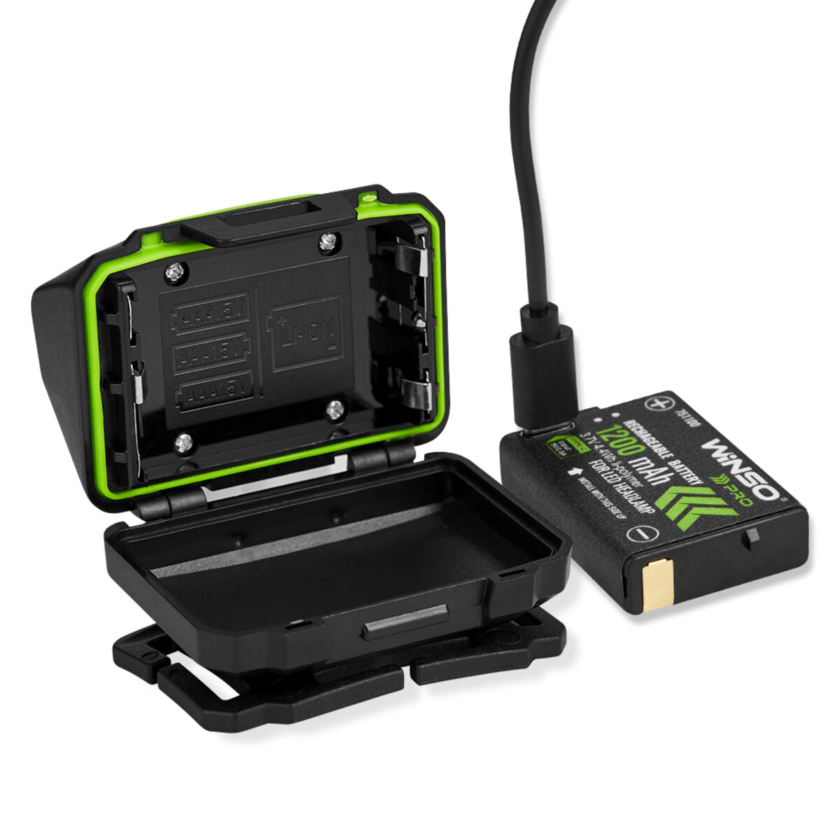 Ліхтар налобний Winso Pro 500Lm, 2x5W CREE XTG, 1200mAh/3xAAA, з сенсором білий/червоний (751300) дивитися фото №6