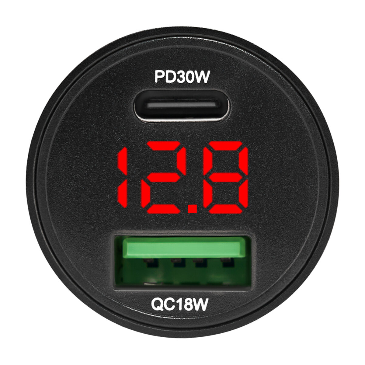 Автомобільний зарядний пристрій Winso PRO 48W 1xUSB-C+1xUSB-A, display, metal (223348) дивитися фото №4