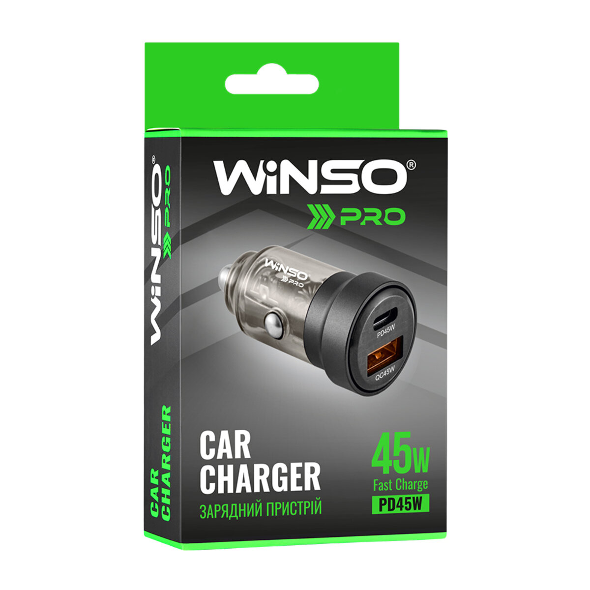Автомобільний зарядний пристрій Winso PRO 45W 1xUSB-C+1xUSB-A (223245) дивитися фото №2