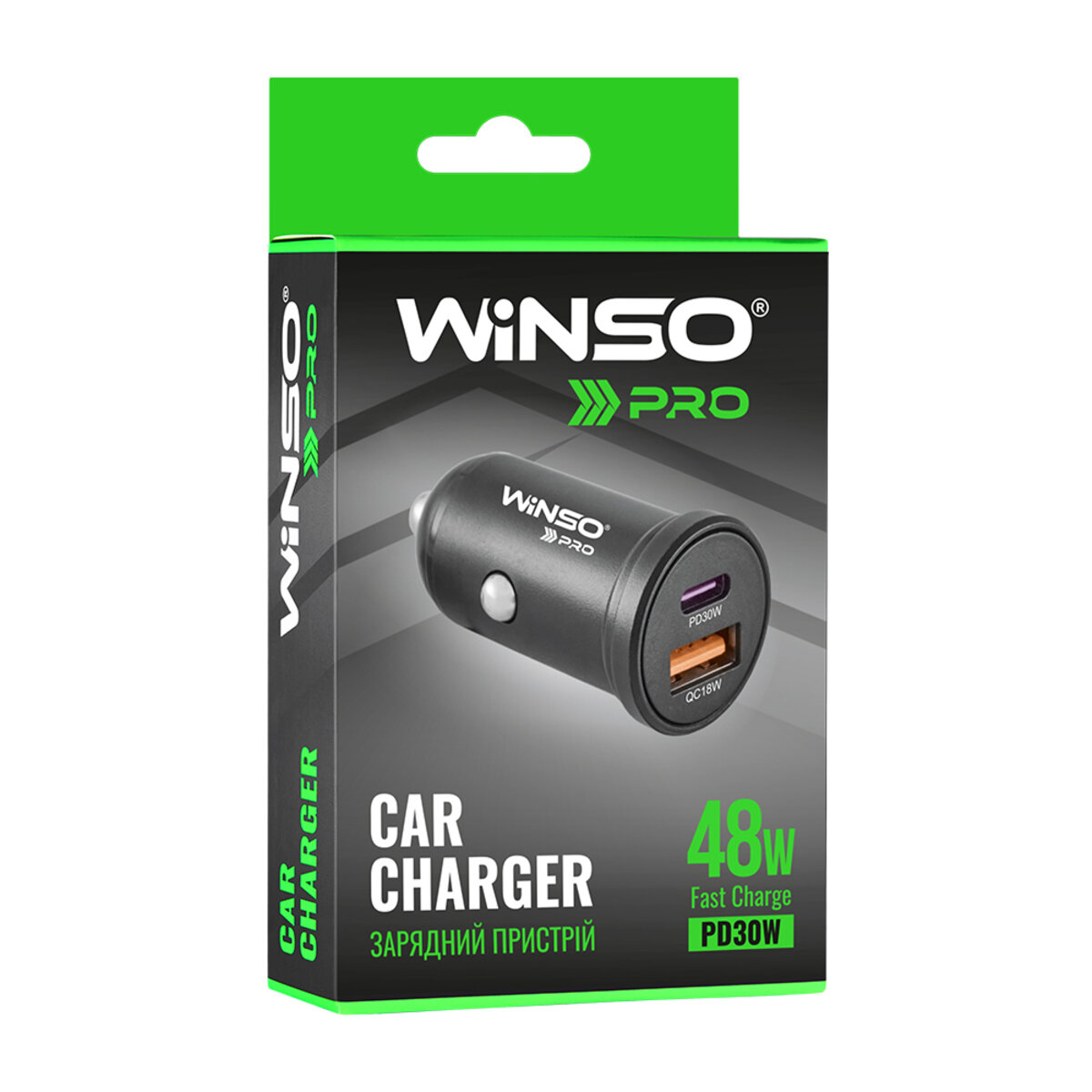 Автомобільний зарядний пристрій Winso PRO 48W 1xUSB-C+1xUSB-A (223148) дивитися фото №2