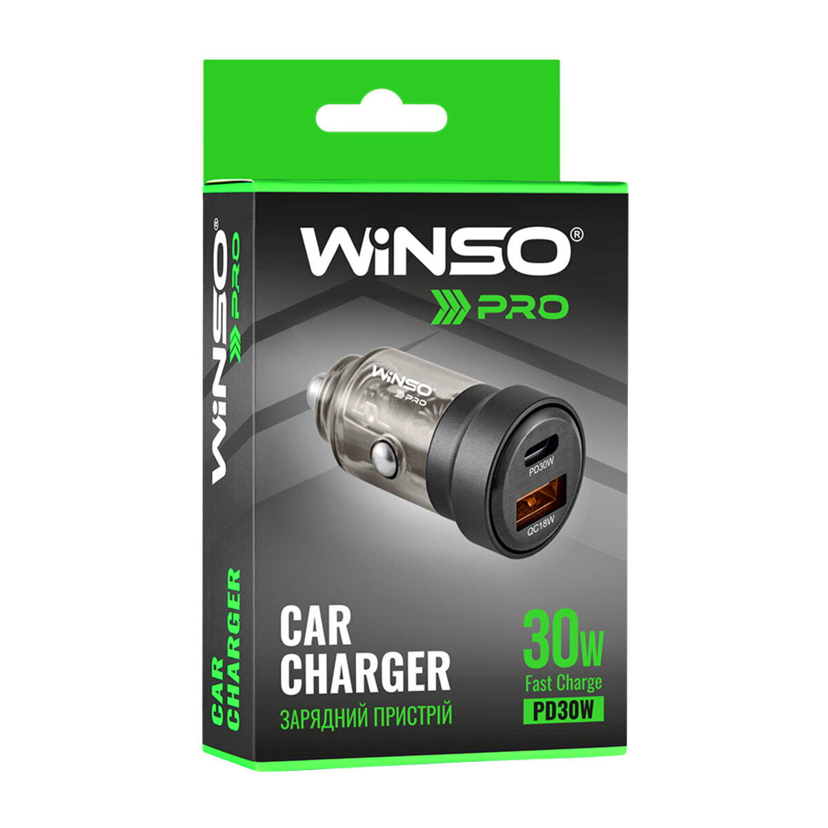 Автомобільний зарядний пристрій Winso PRO 30W 1xUSB-C+1xUSB-A (223230) дивитися фото №2