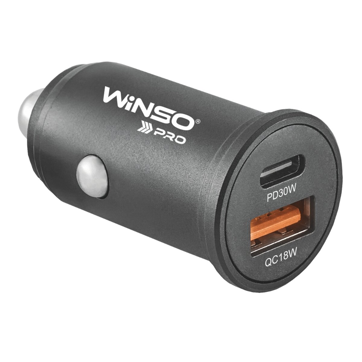 Автомобільний зарядний пристрій Winso PRO 48W 1xUSB-C+1xUSB-A, metal (223048) дивитися фото №1