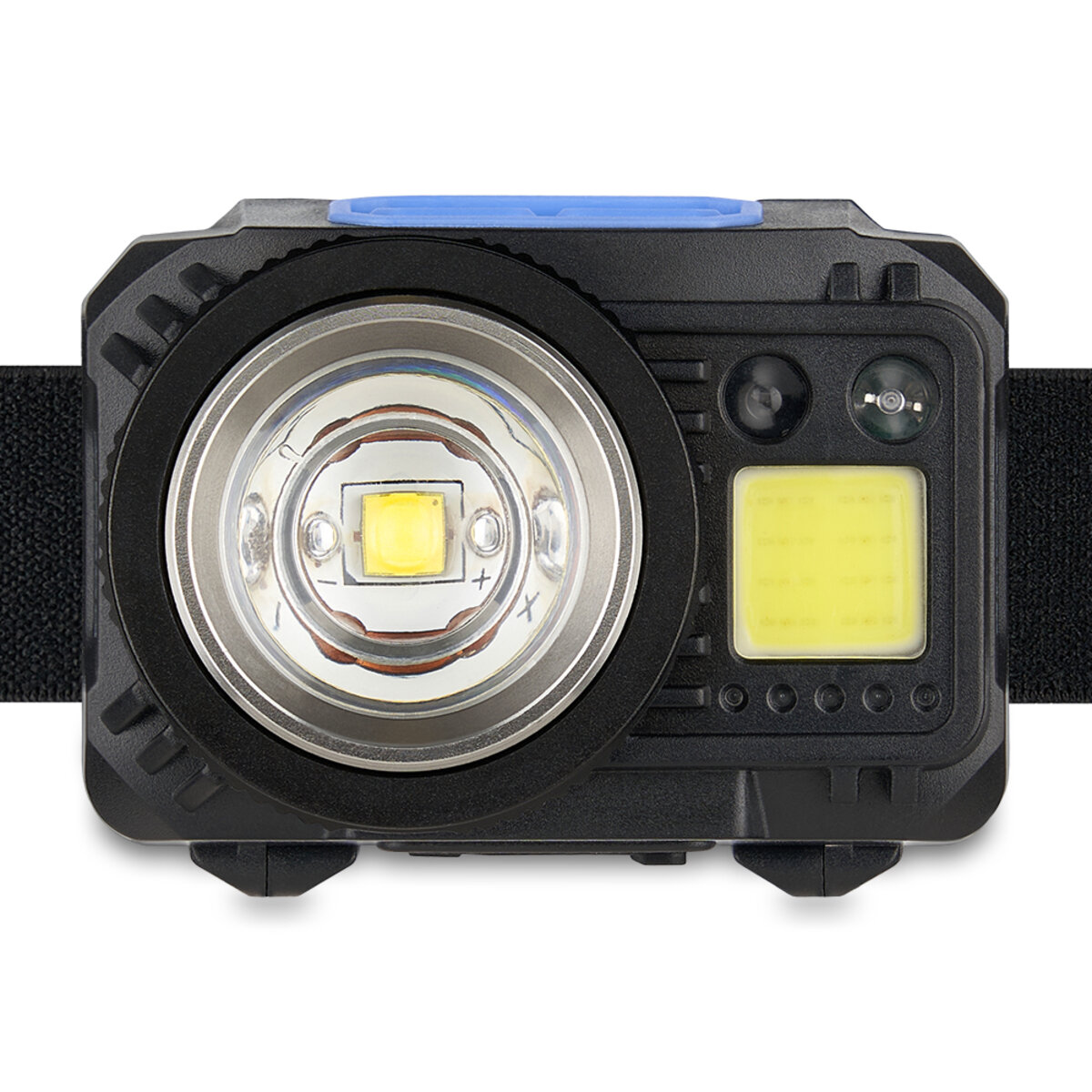 Ліхтар налобний Brevia 500Lm, 3W CREE XPG+COB, 1200mAh/3xAAA, Zoom, з сенсором білий/червоний (14400ERBX1) дивитися фото №2