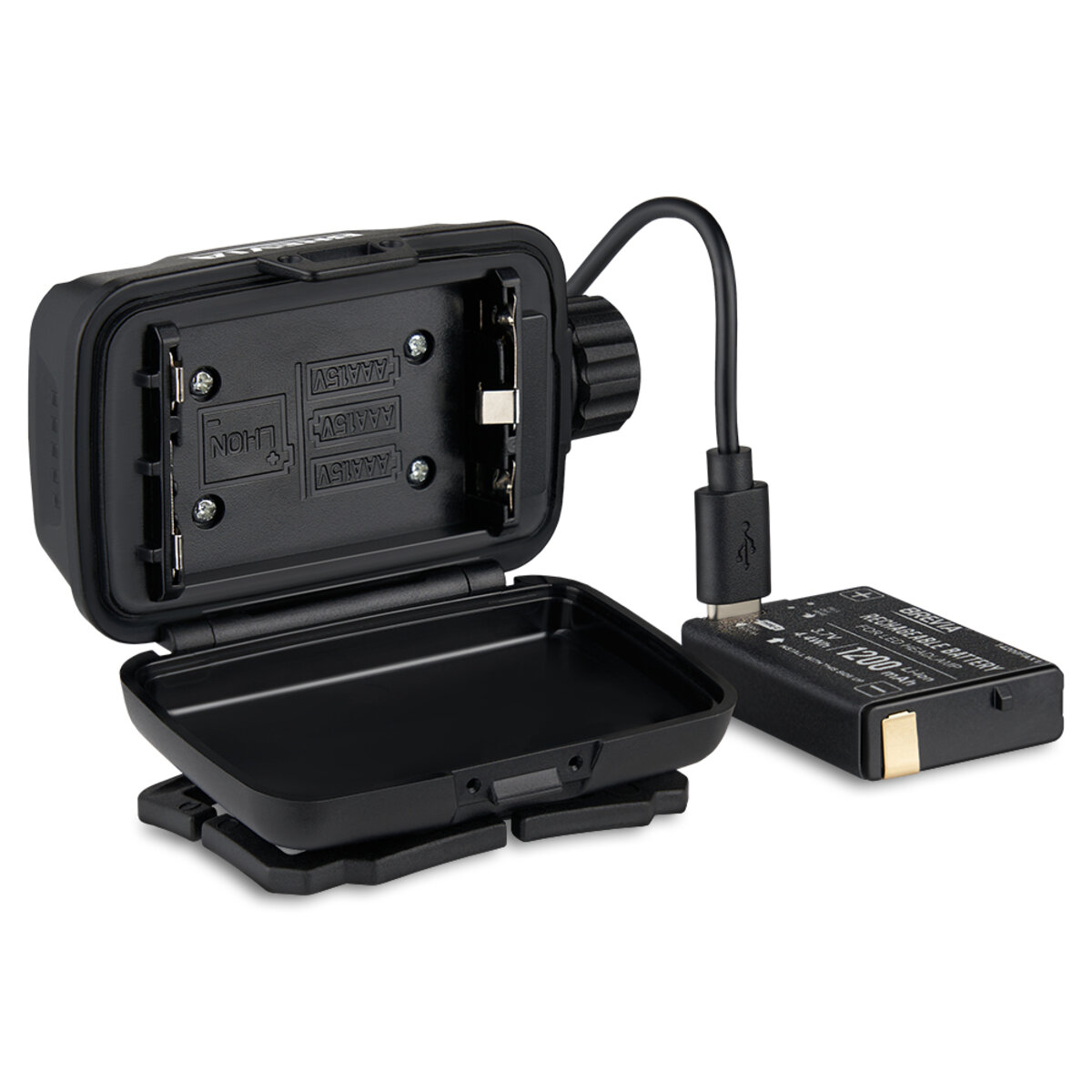 Ліхтар налобний Brevia 550Lm, 3W CREE XPG+COB, 1200mAh/3xAAA, білий/червоний (14450ERBX1) дивитися фото №6