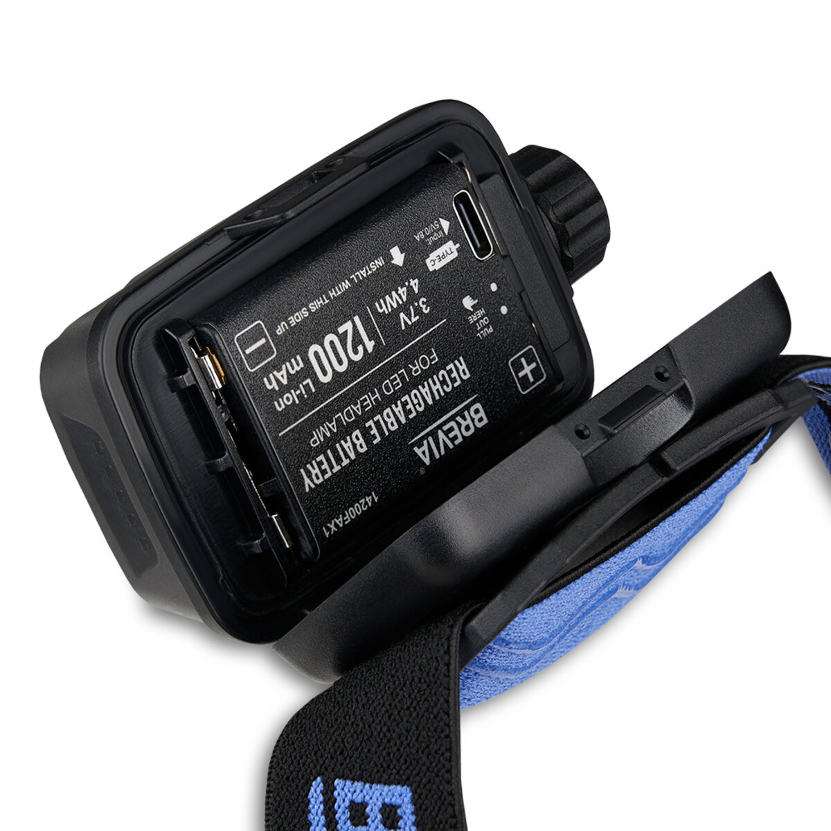 Ліхтар налобний Brevia 550Lm, 3W CREE XPG+COB, 1200mAh/3xAAA, Zoom, з сенсором білий/червоний (14500ERBX1) дивитися фото №5