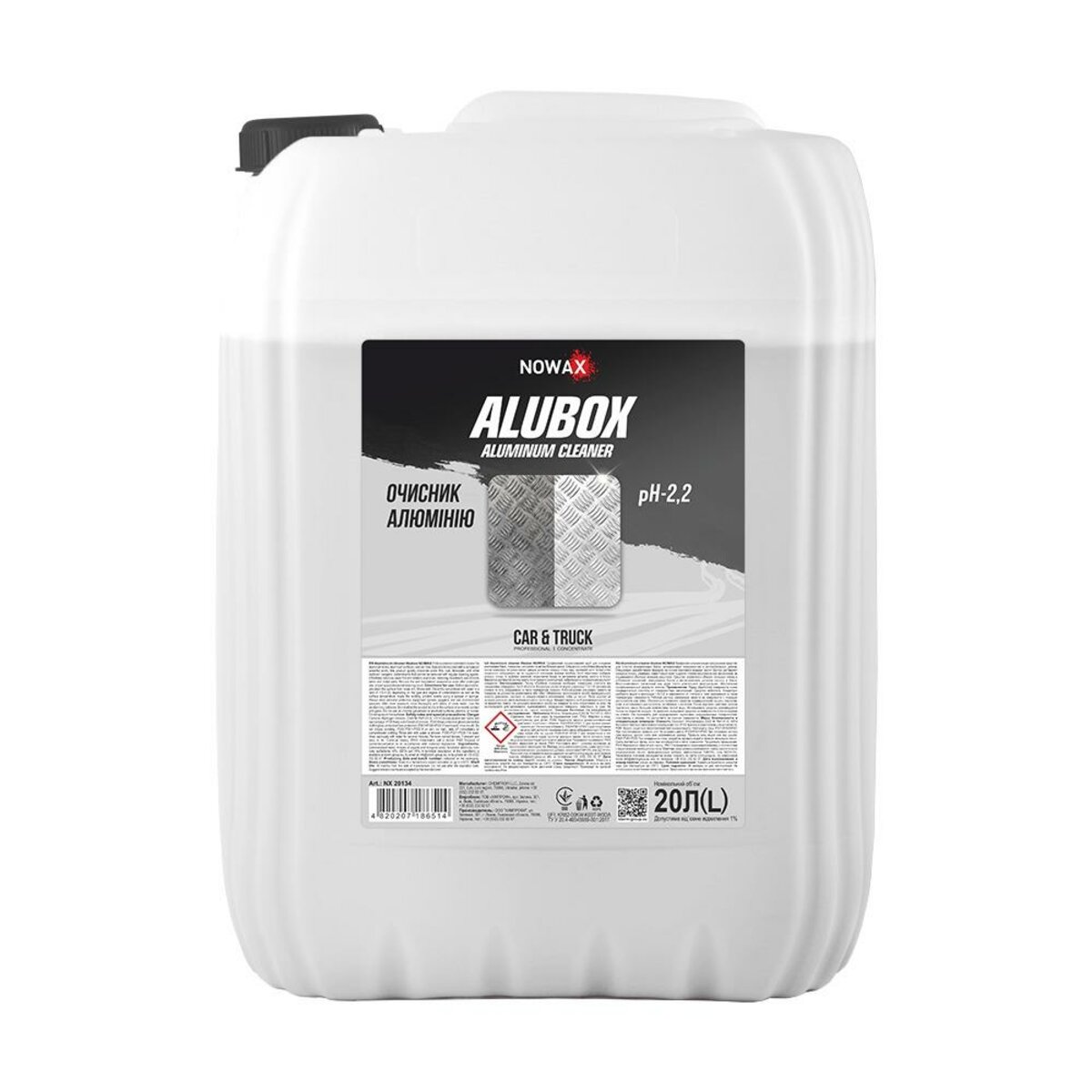 Очиститель алюминия Nowax Alubox Aluminium Cleaner 20л (NX20134) смотреть фото №1