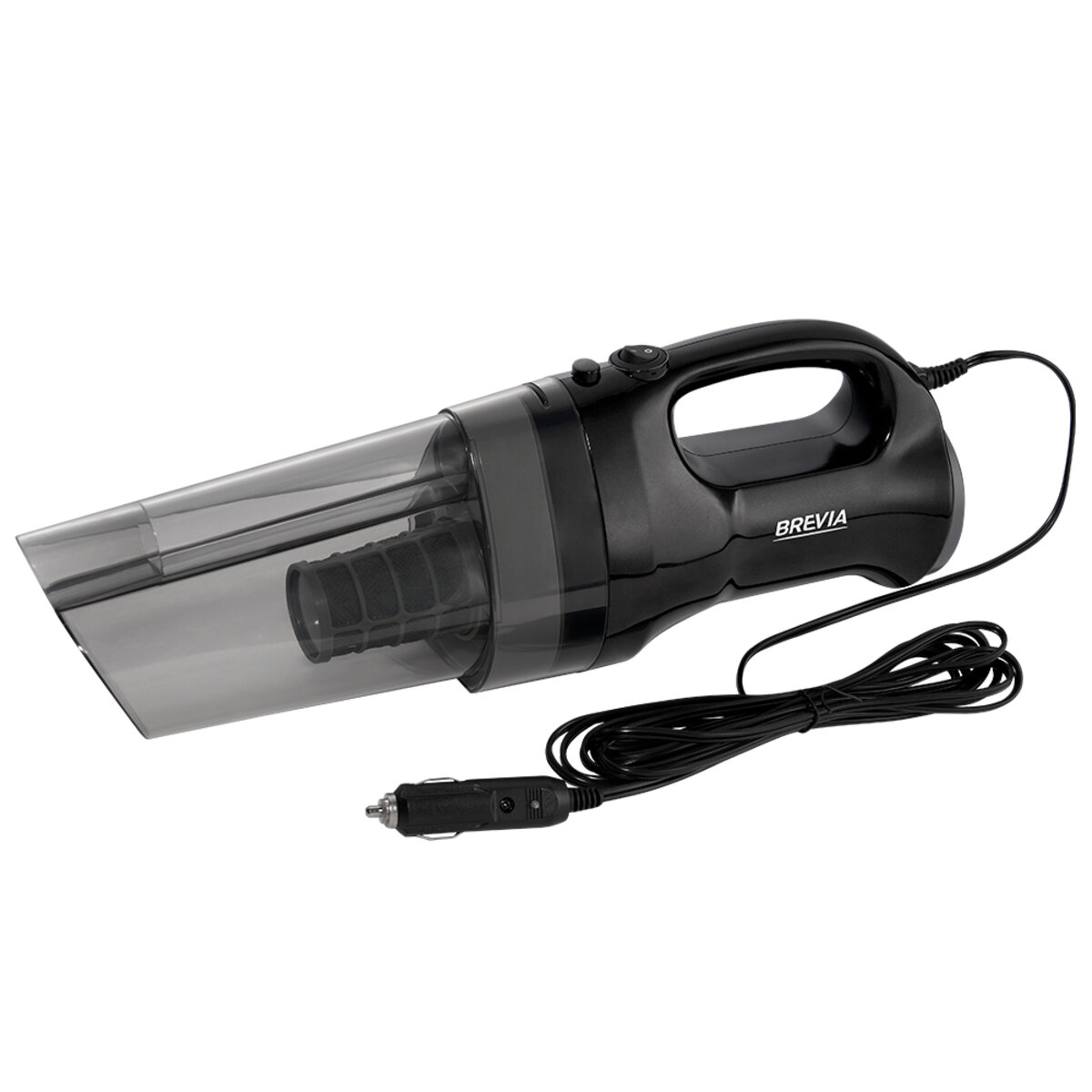 Пилосос автомобільний Brevia 150Вт 4.5кПа від прикурювача чорний (30100CB) дивитися фото №1