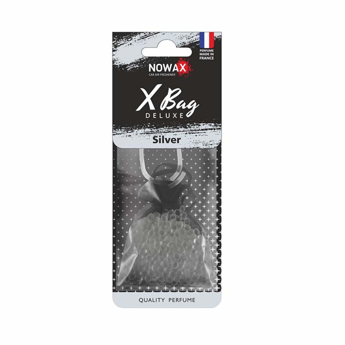 Автомобільний Ароматизатор Nowax X Bag Delux Silver сухий (NX07584) | Аромат: Парфуми дивитися фото №1