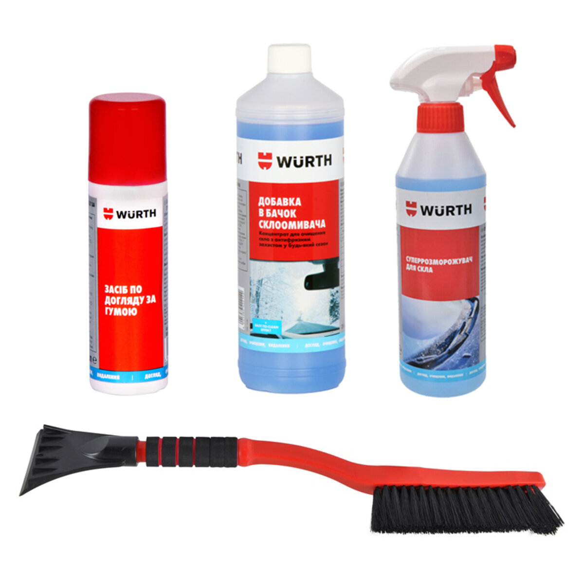 Зимовий міні набір для авто Wurth (4 од.) (na_177) дивитися фото №1