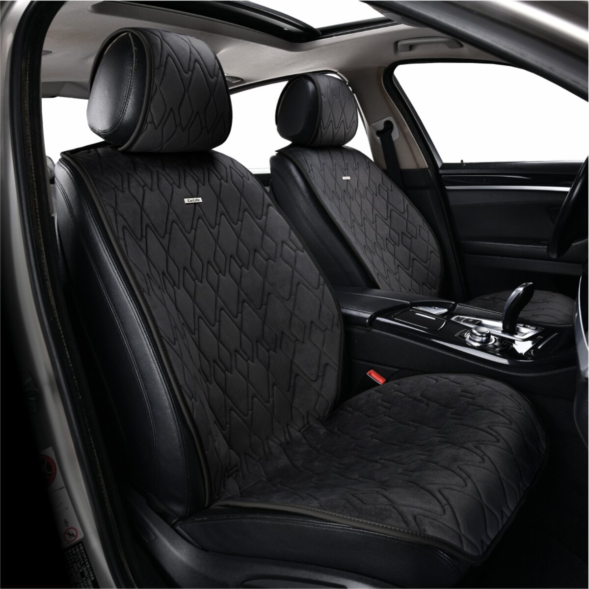 Комплект преміум накидок для сидінь CarLife Racer, black (SC20104) дивитися фото №4