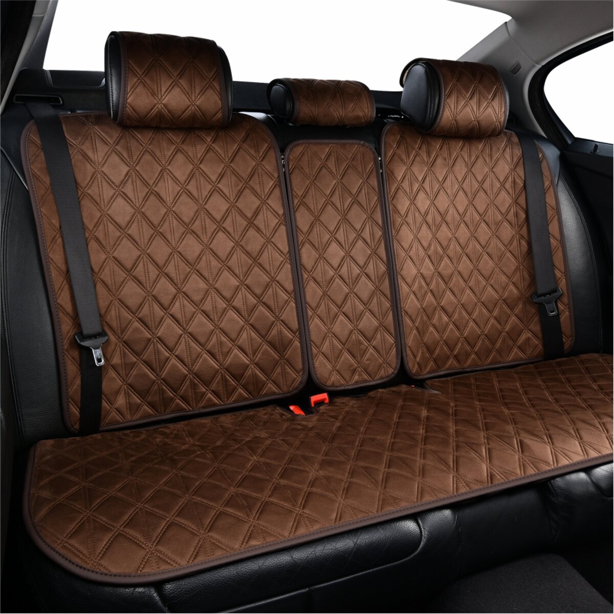 Комплект преміум накидок для сидінь CarLife Nitro, coffee (SC40404) дивитися фото №5