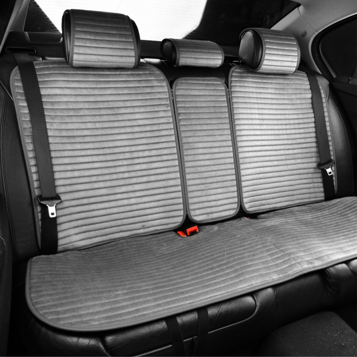 Комплект преміум накидок для сидінь CarLife Sport, grey (SC10204) дивитися фото №5