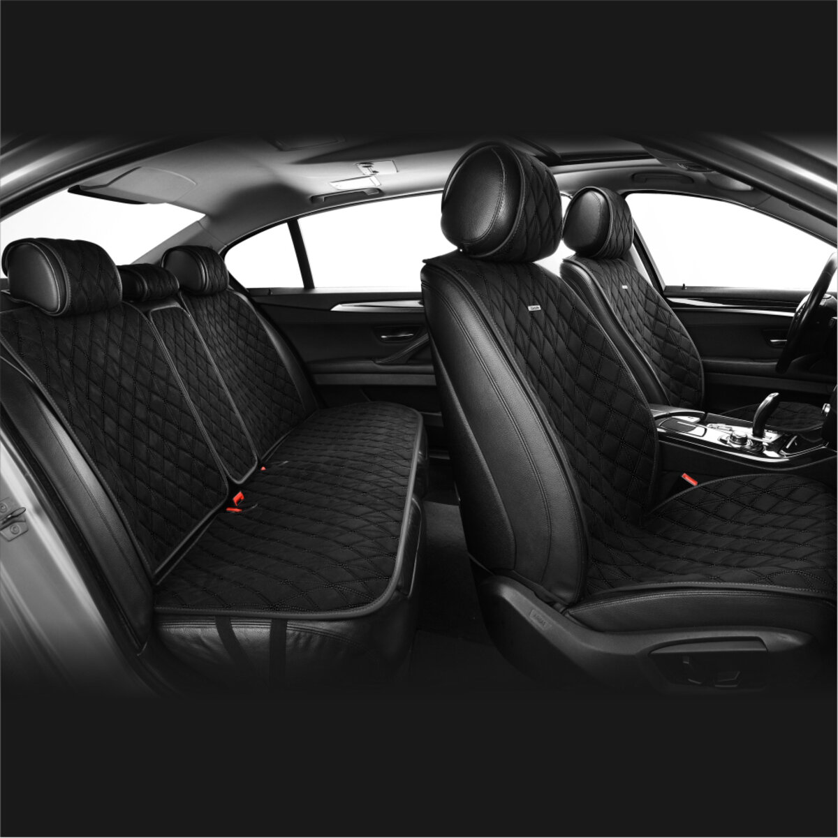 Комплект преміум накидок для сидінь CarLife Nitro, black (SC40104) дивитися фото №7