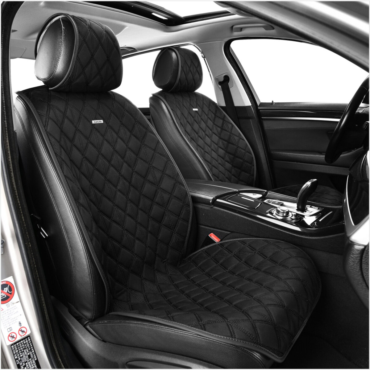 Комплект преміум накидок для сидінь CarLife Nitro, black (SC40104) дивитися фото №4