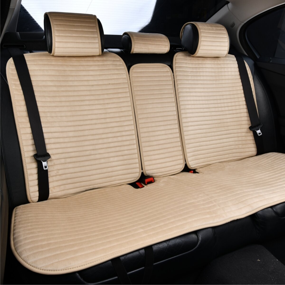 Комплект преміум накидок для сидінь CarLife Sport, biege (SC10304) дивитися фото №5