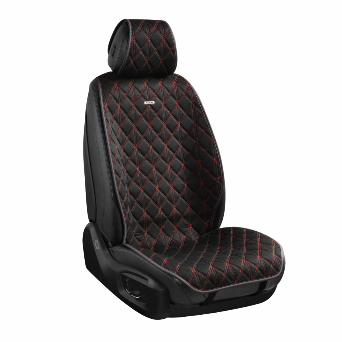 Преміум накидки для передніх сидінь CarLife Nitro, black-red 2шт (SC40112) дивитися фото №1