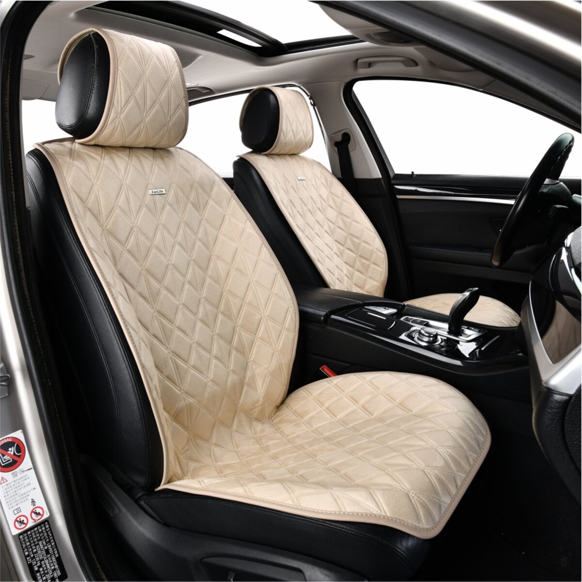Комплект преміум накидок для сидінь CarLife Nitro, biege (SC40304) дивитися фото №4