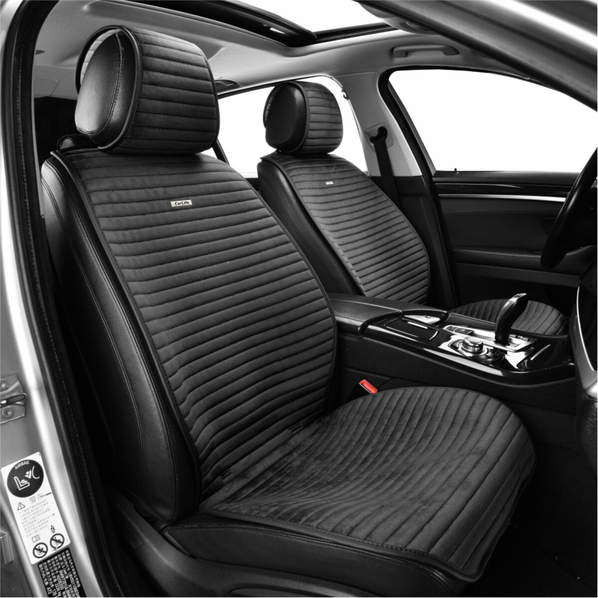 Комплект преміум накидок для сидінь CarLife Sport, black (SC10104) дивитися фото №4