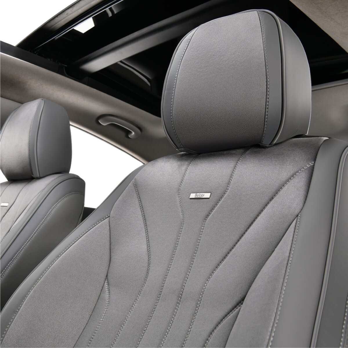Комплект, 5D чохли для передніх сидінь Beltex Sierra, grey 2шт (BX90120) дивитися фото №3