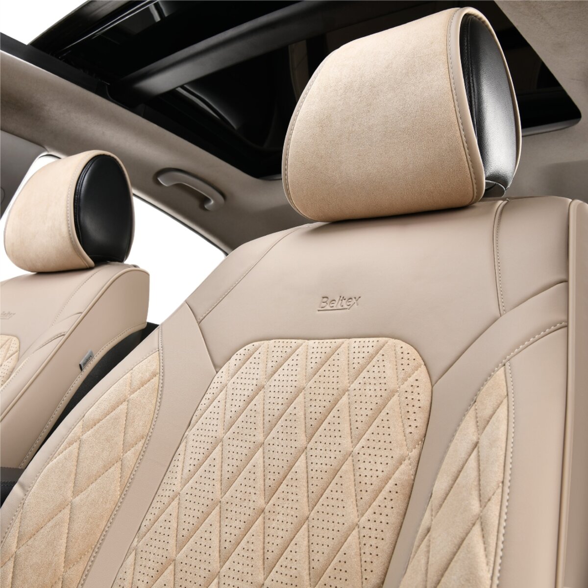 Комплект, 3D чохли для сидінь Beltex Malibu, beige (BX89500) дивитися фото №4