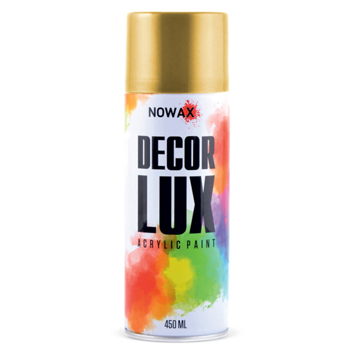 Фарба акрилова Nowax Spray Золотий металік 450мл (NX48058) дивитися фото №1